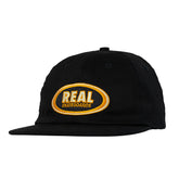 Real - Oval Embroidered Strapback (Black/Cream)